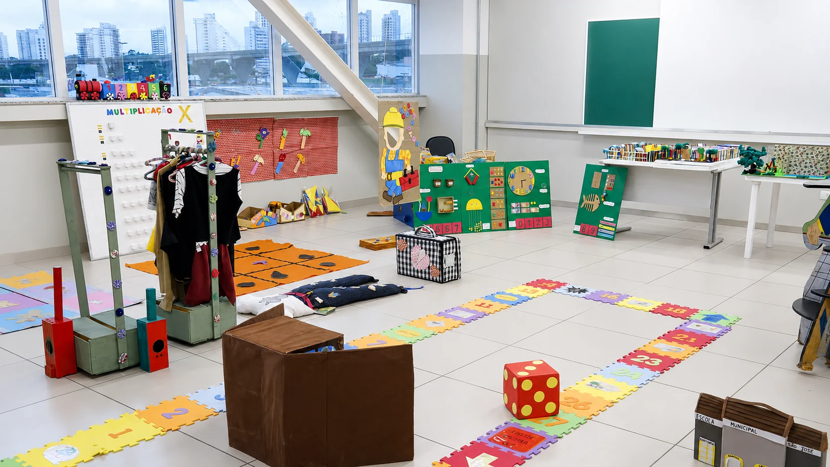 Espaço de atividades da brinquedoteca da unidade Vila Prudente